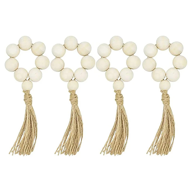 Деревянная бусина античное кольцо для салфеток в фермерском стиле деревянный