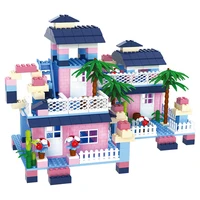234 pcs villa small size building blocks diy construction educational toys for children girls birthday gift moc bricks