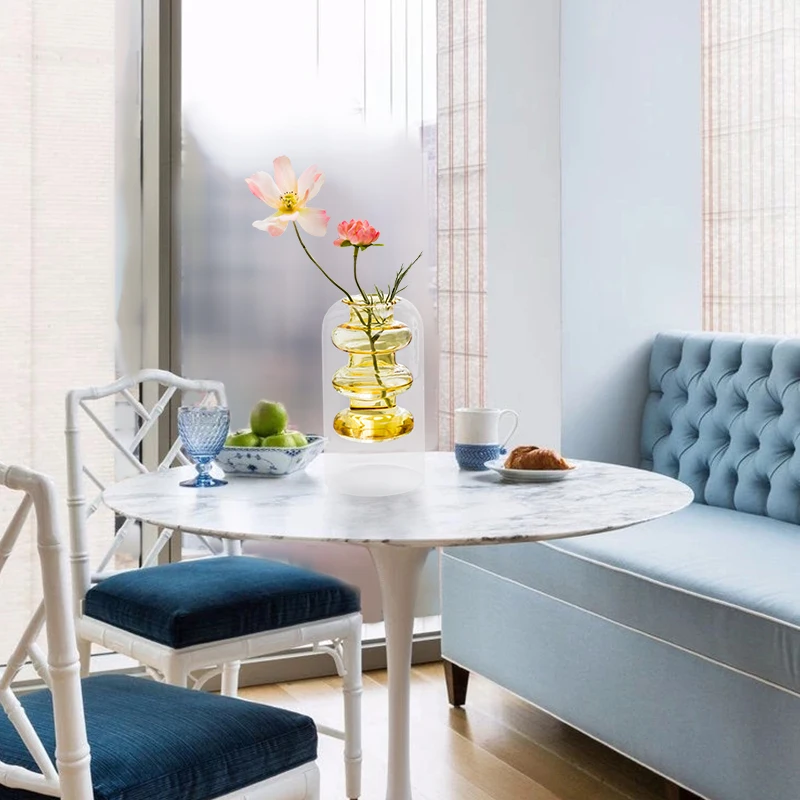 Стеклянная прозрачная бутылка в скандинавском стиле для гидропонных систем