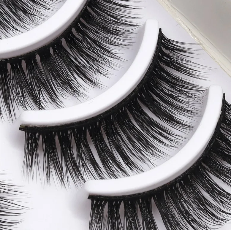 Новые 10 пар ручной работы 3d норковые ресницы короткие накладные крест грязные