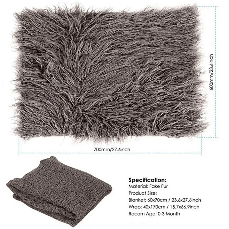 3 Pcs/set Children Blanket Kids Baby Wrap Headband Photography Props Newborn Photo Basket Padding Accessory