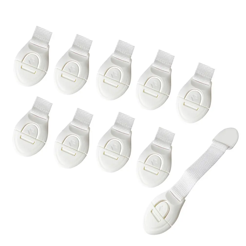 

10 PCS Baby Safety Lock Drawer Lock Multi-function Protection Baby Refrigerator Lock Children Long Cabinet Door Lock LESHP