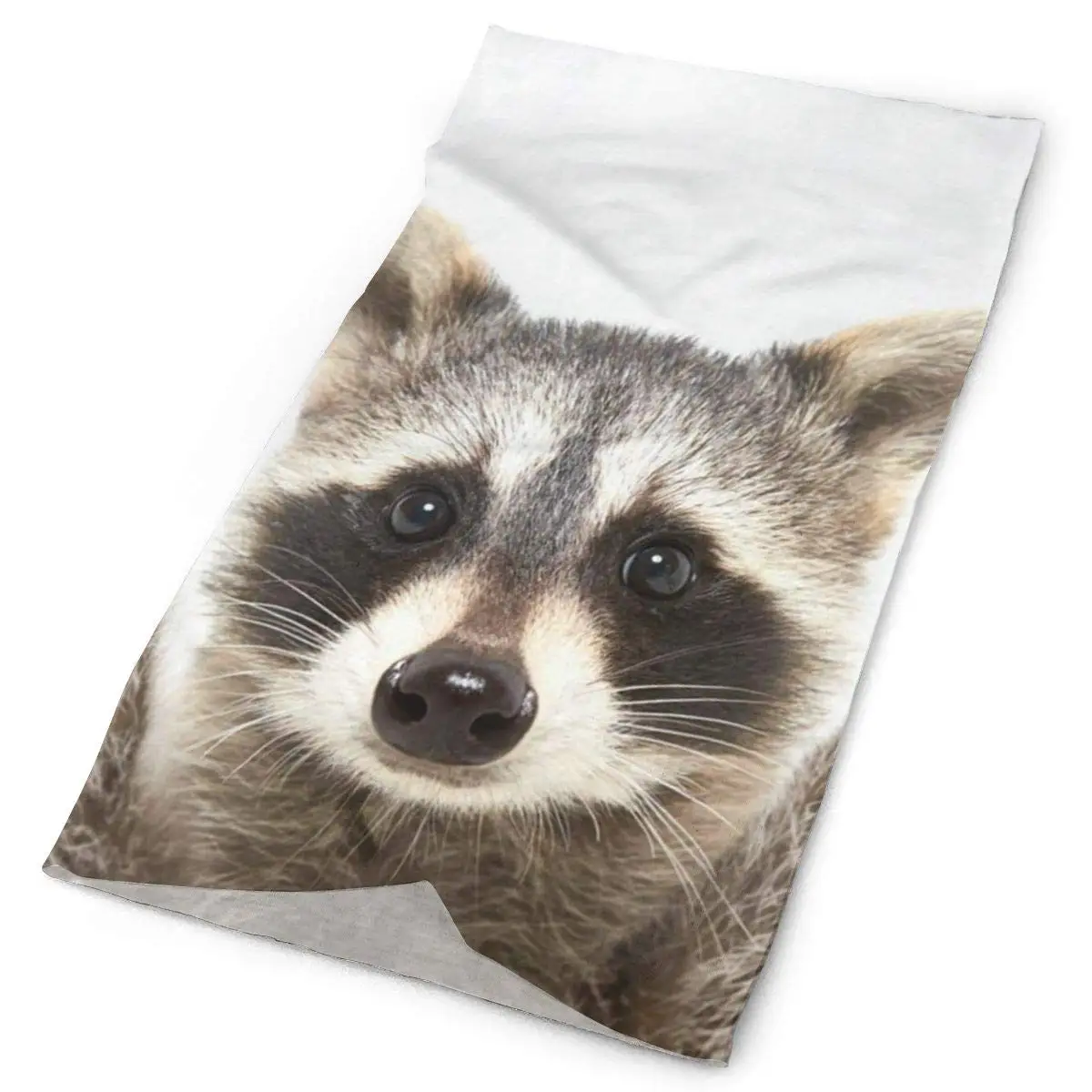 Повязка на голову смешной енот портрет уличный шарф шелковый шейный чехол