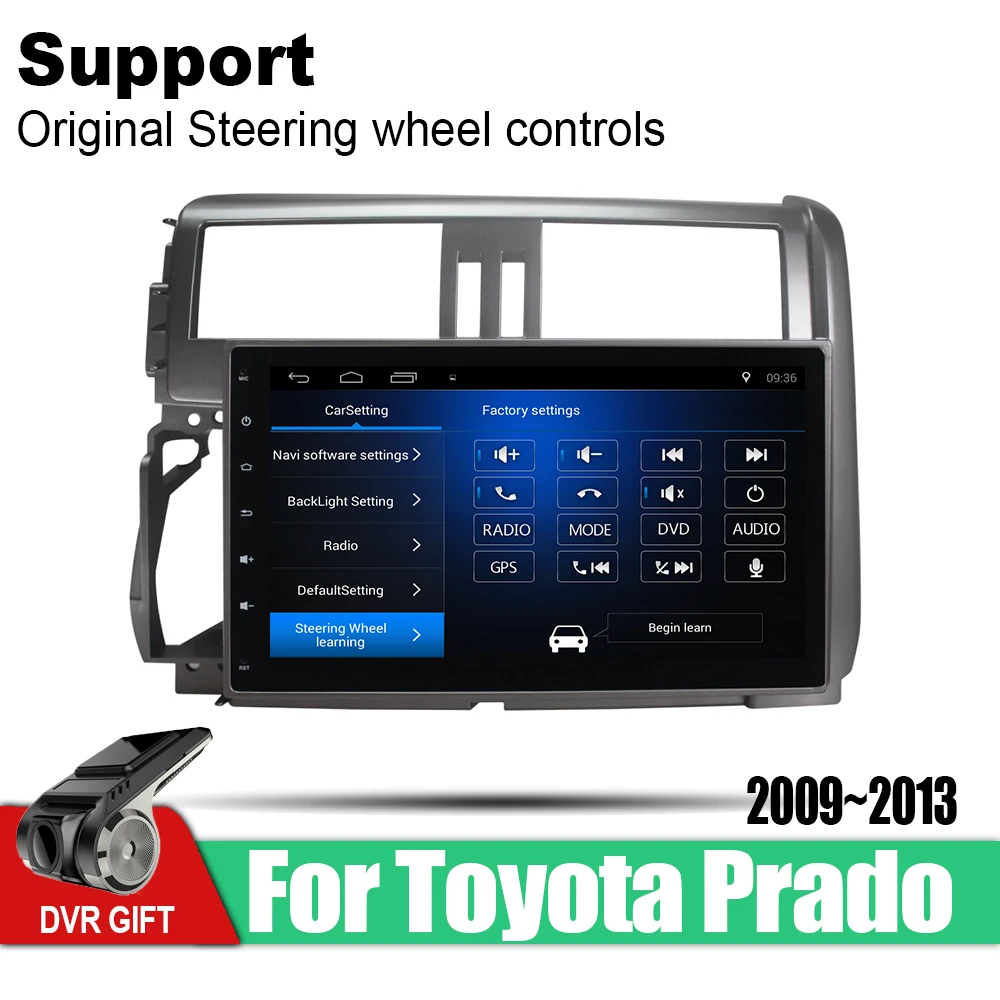 Для Toyota Land Cruiser Prado 150 2009 ~ 2013 аксессуары Android автомобильный мультимедийный плеер