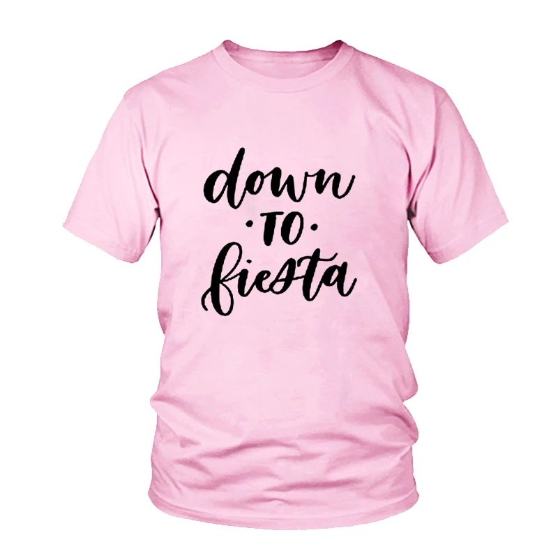 Casual Crewneck Tees Bridal Party Team Shirt Female Tops Nacho Average Bride Down To Fiesta Friends T-shirt | Женская одежда