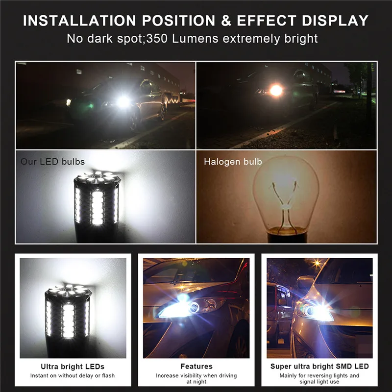 Лидер продаж 2019 2 шт. светодиодные автомобильные лампы T10 W5W вращающаяся лампа