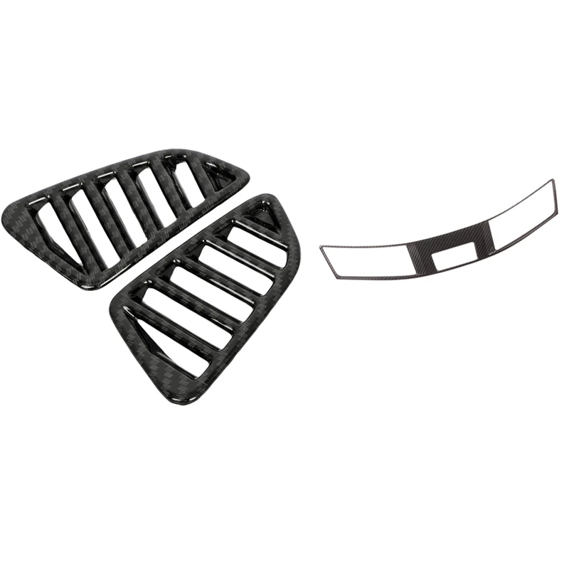 

3x for Nissan Navara NP300 2016-2019 Car Central Control Air Conditioning Outlet Vent Frame Cover Trim Sticker