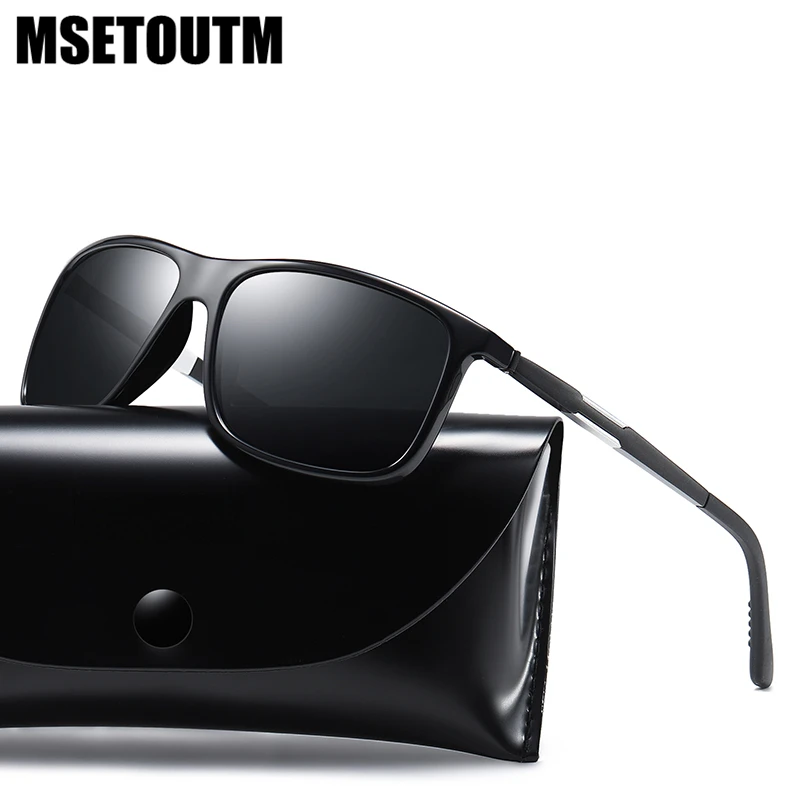 Мужские солнцезащитные очки MSETOUTM классические поляризационные из алюминия и