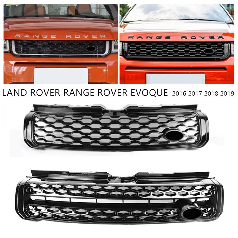 Гоночные Грили для LAND ROVER RANGE EVOQUE 2016 2017 2018 2019 Высокое качество ABS Черные Аксессуары