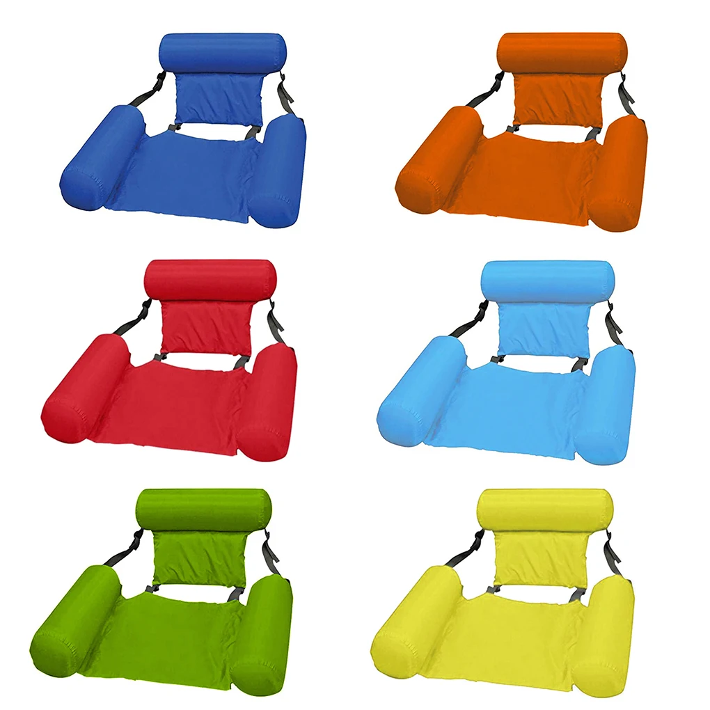 

Float Lounge Water Bed Swimming Pool Folding Adjustable With Backrest Entertainment Safe Inflatable Hammock Chair Air Mattress