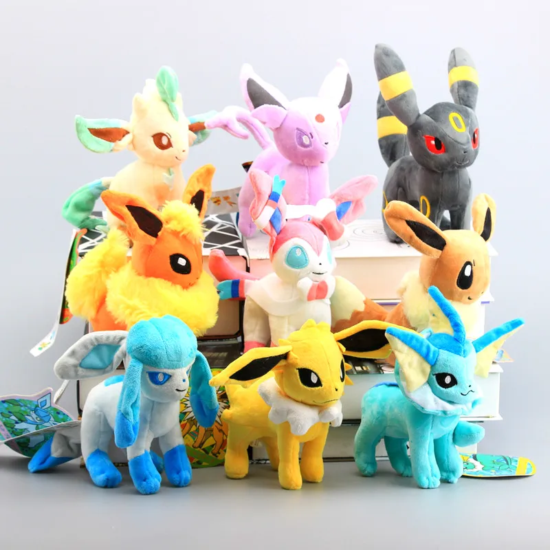9 стилей Покемон стоячие плюшевые игрушки сильвеон Umbreon Eevee специальный Vaporeon Flareon