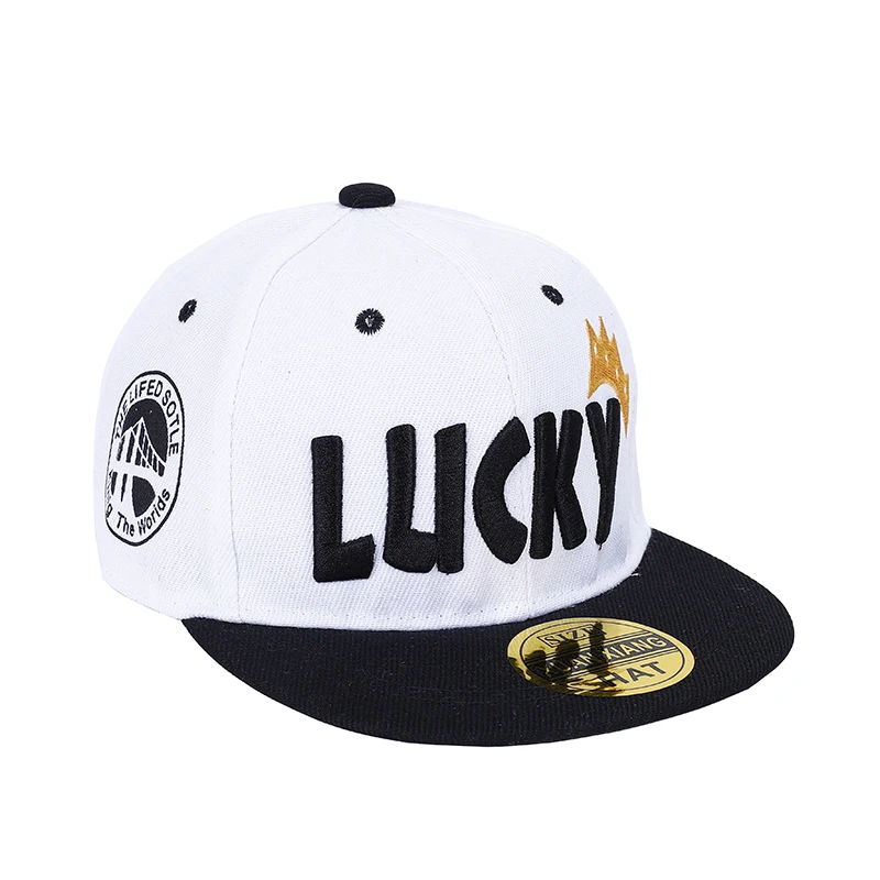 Детская Бейсболка унисекс с надписью Lucky Кепка вышивкой в стиле хип-хоп бейсболка