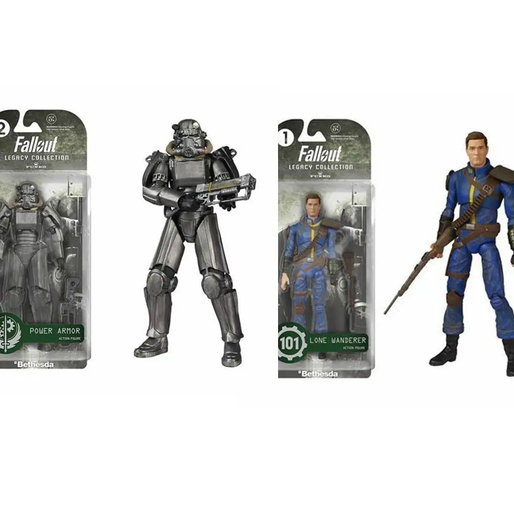 Фигурка действия и игрушка Lone Wanderer в силовой броне из игры Fallout 4 из ПВХ материала для детей-роботов с суставами подарок на Рождество для детей и малышей.