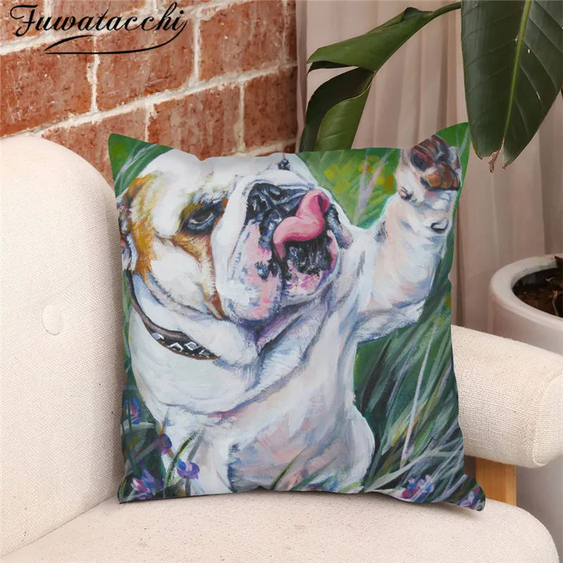Fuwatacchi и рисунком в виде милых собачек наволочка подушки цветок с принтом