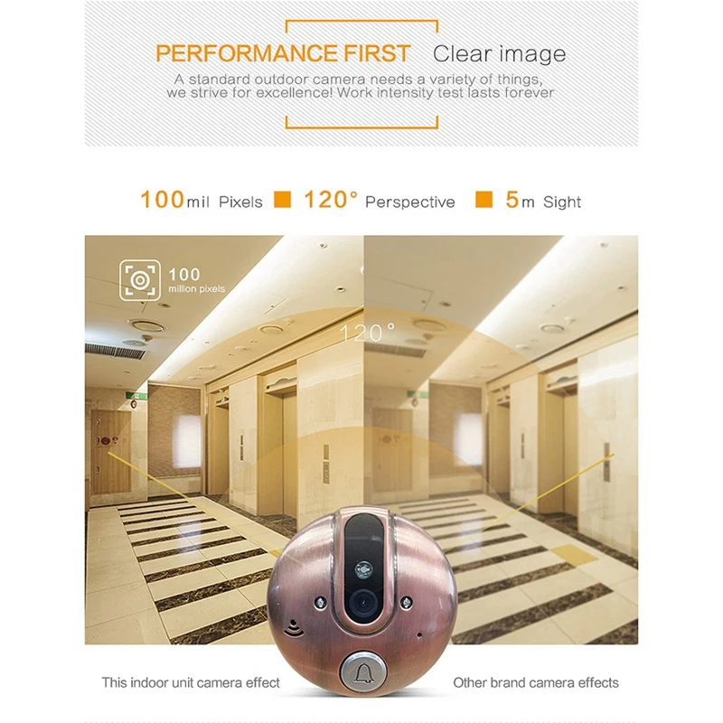 

4.3 Inch Lcd Color Sn Video-Eye Door Viewer Ir Night-Vision Visual Door Peephole Camera Photo / Video Digital Doorbell Camer