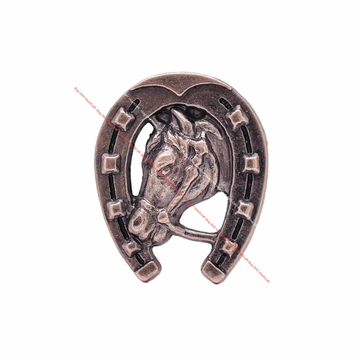 Ретро серебряная скоба для лошадей в западном стиле с заклепками