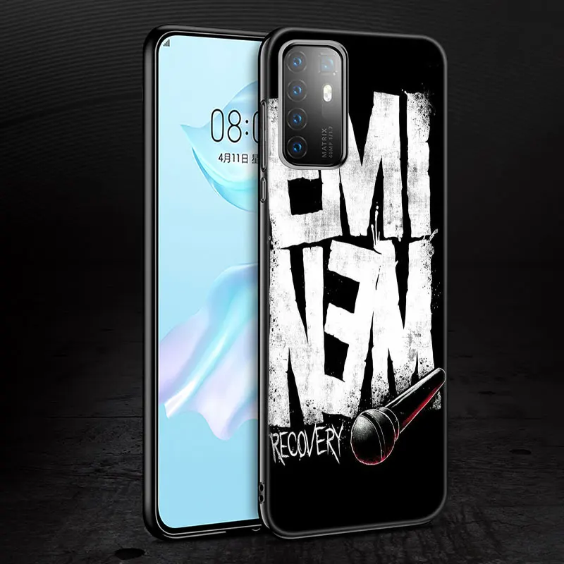 Чехол Rapper Eminem для Huawei P20 P30 P40 P50 Pro P8 P9 P10 Lite 2017 P Smart Z S 2020 2021 2018 2019 черный чехол - купить