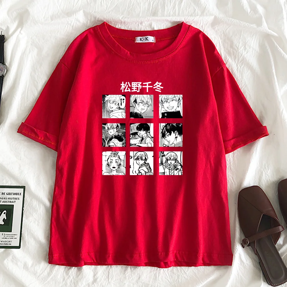 

11 Colors Tokyo Avengers Women Anime Cotton T Shirt Girl Y2K Harajuku Kawaii Graphic Tees Unisex Cartoon Clothes,Drop Ship