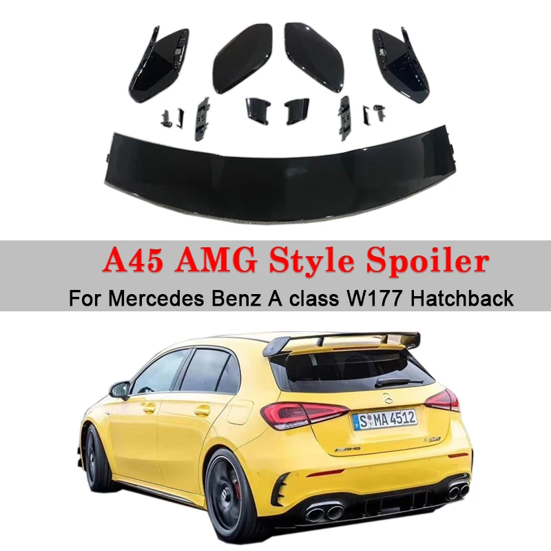 Спойлер заднего бампера AMG Style A45 глянцевый черный для W177 W176 mercedes benz класса А line