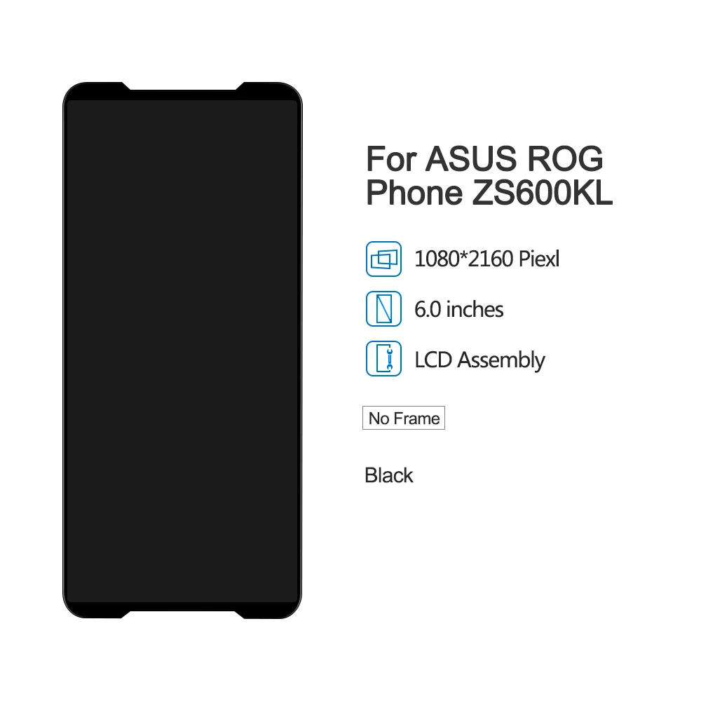 Sinmaytai AAA качественный дисплей для 6 0 &quotASUS ROG Phone ZS600KL ЖК-экран + сенсорная панель