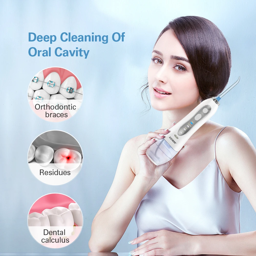 AZDENT беспроводной электрический ирригатор полости рта Портативный