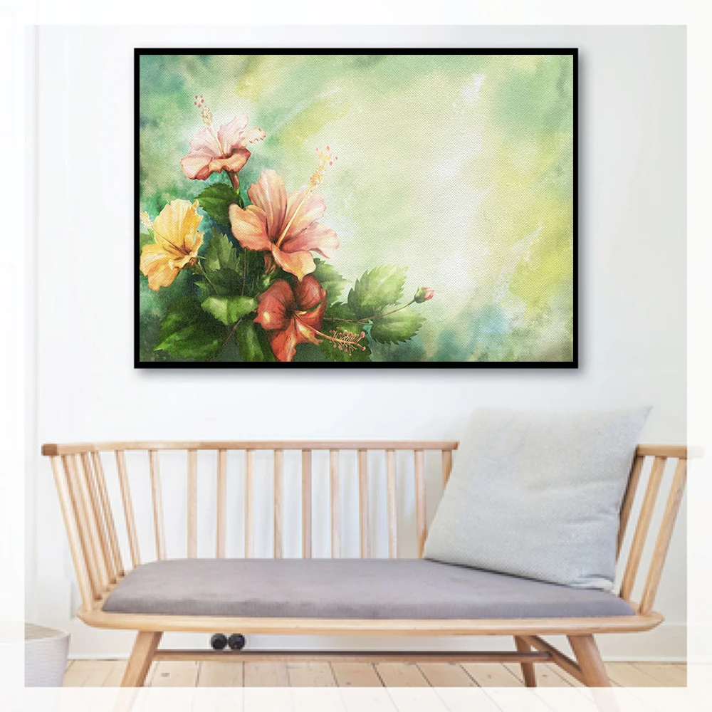 Красивая Картина на холсте с цветами радужной оболочки Современные