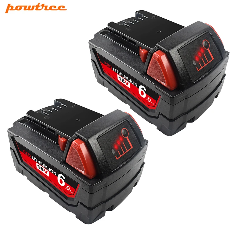 Powtree для Milwaukee M18 9 0/1815 Ач 18 в электроинструменты перезаряжаемая литий ионная