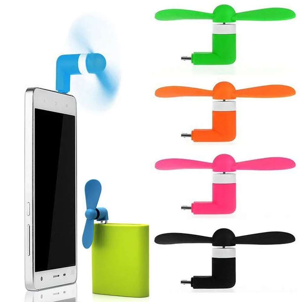 Мини вентилятор 2 в 1 с Micro USB для iPhone 5 6S 7 Plus 8 X XS XR|USB-гаджеты| |