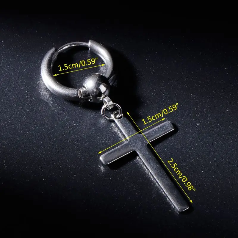 1 шт. шикарные серьги Корея Kpop ювелирные изделия крест Подвеска Висячие