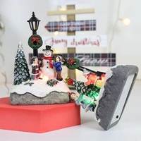 cute christmas led lighted house hand painted tabletop scene light centerpieces holiday village decoration gift