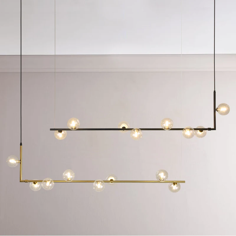 

Minimalist Design Glass Ball Pendant Lights Creative Art Molecule Restaurant Bar Cafe Decoration Suspension Light Fixtures