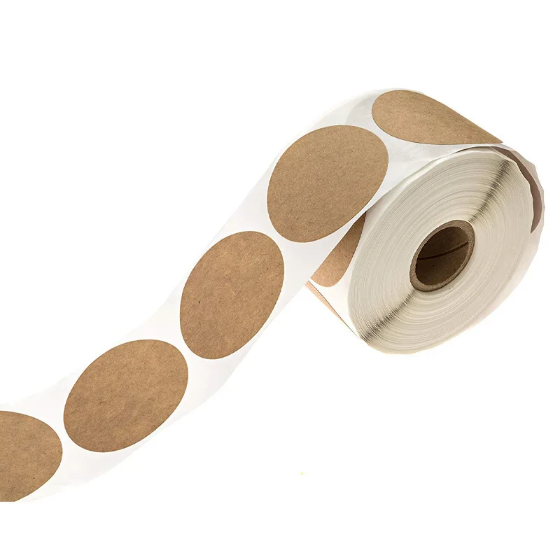Этикетки круглые из натуральной крафт-бумаги 500/1 5 см 3 8 шт. стикер для