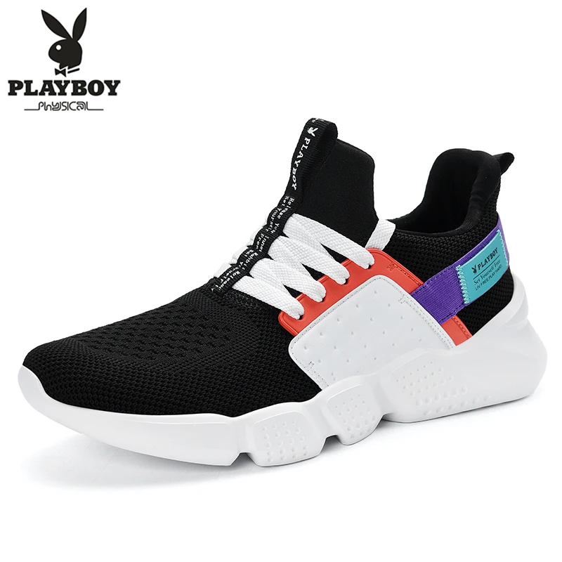 

PLAYBOY 2019 New Men Casual Shoes Brand Men Shoes Men Sneakers Loafers Male Mesh Flats Breathable Plus Big Size 45 Spring Autumn