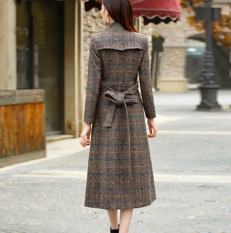 3XL chaqueta mujer длинное шерстяное пальто осень зима элегантное офисное зимнее casaco