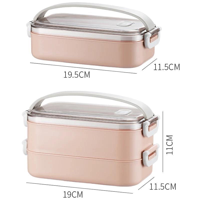 Ланч бокс из нержавеющей стали 304 для взрослых и детей Bento коробка еды BPA Free