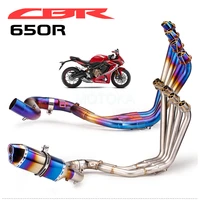 2014 2019 motorcycle exhaust pipe front full system cbr650r cbr650f cb650f cb650r slip on end can manifold middle link tube