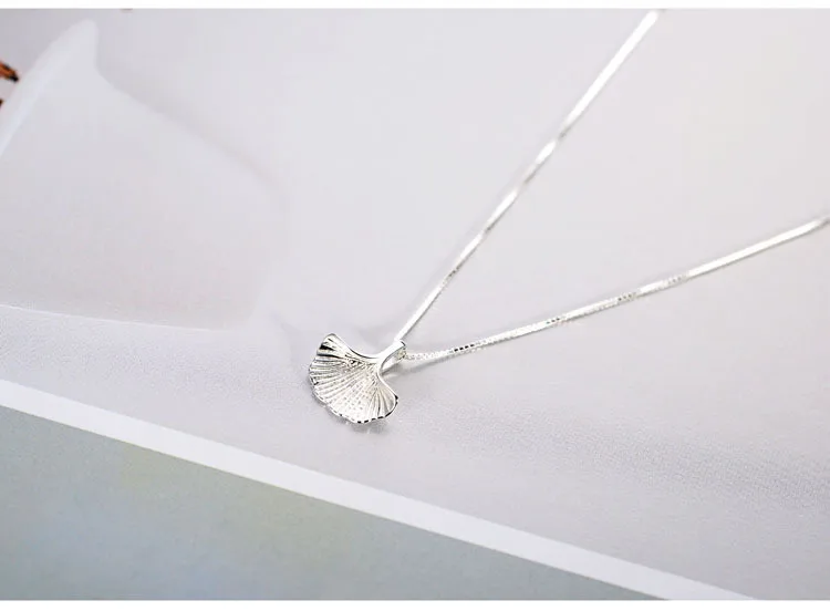 Kindey Ретро Винтажный серебряный цвет гинкго билоба колье с узором в виде листика
