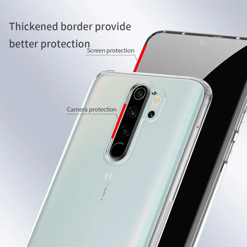 10 шт./лот чехол для телефона Xiaomi Redmi Note 8 Pro Nillkin Nature мягкий ТПУ чехол|Бамперы| |