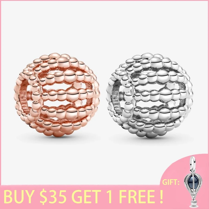

2021 Brand New 100% S925 Sterling Silver Beads Openwork Charms fit Original Pandora Bracelets for Women DIY Jewelry