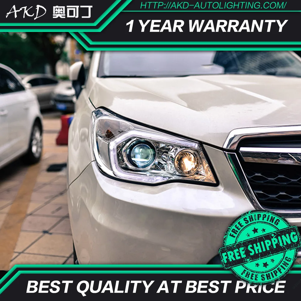 AKD тюнинг автомобильных фар для Subaru Forester 2013 светодиодные фары DRL ходовые огни Bi Xenon