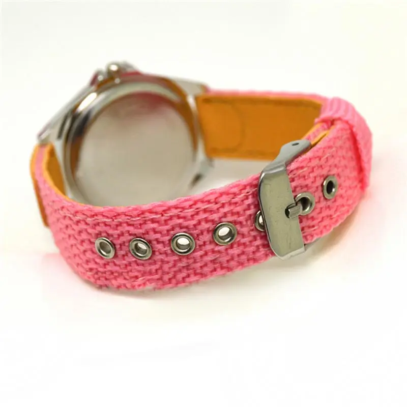 

Cute Boys Girls Quartz Watch Kids Children's Fabric Strap Student Time Clock Wristwatch Gifts J55