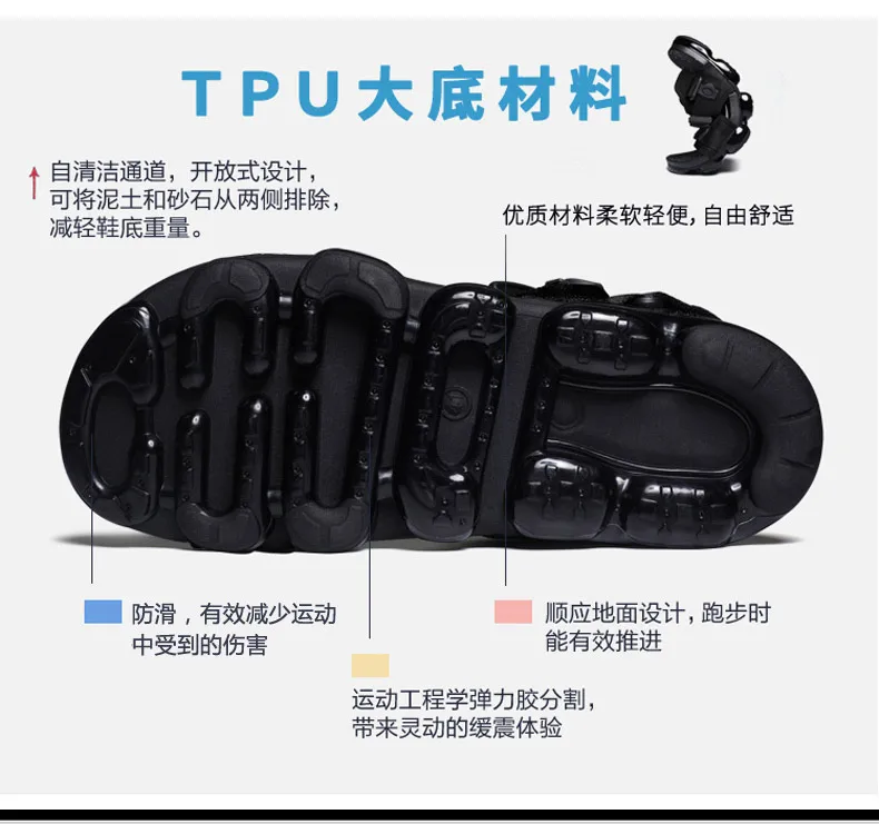 Мужские летние повседневные туфли для отдыха легкие сандалии с открытым носком