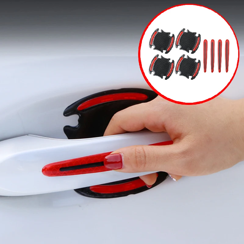 

3D Car Reflective Sticker Door Bowl Anti-scratch Tape For Suzuki SX4 SWIFT Alto Liane Grand Vitara Jimny SCross