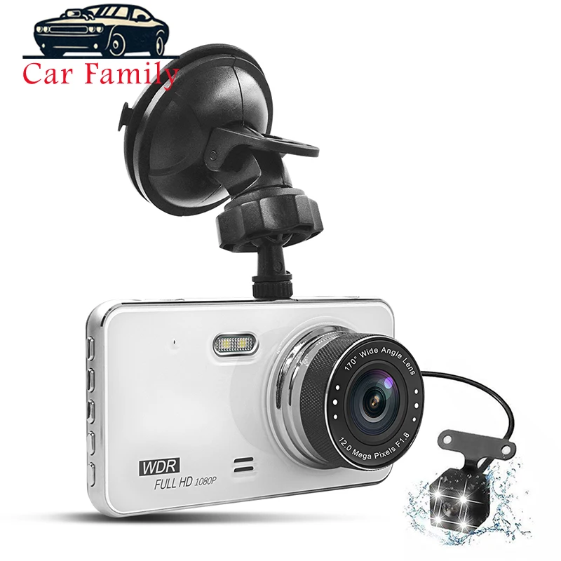 Автомобильный семейный видеорегистратор 4 дюйма ips экран FHD 1080 P с задней камерой