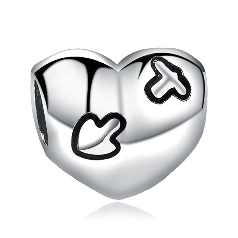 arrow heart Nan Sister Grand Daughter Лучший Друг Микки Сердце Бусины Подходит Pandora браслет и браслет DIY для женщин Изготовление ювелирных изделий - Цвет: arrow heart