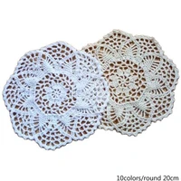 top cotton placemat cup lace coaster mug kitchen christmas dining round table place mat cloth crochet tea coffee doily drink pad