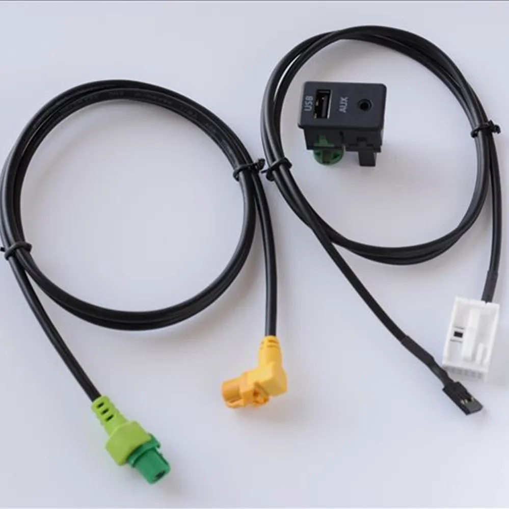 

RCD510+310+300+RNS315 AUX USB Switch Cable FIT FOR VW MK6 Golf Jetta CC PASSAT B6 B7 Drop shipping