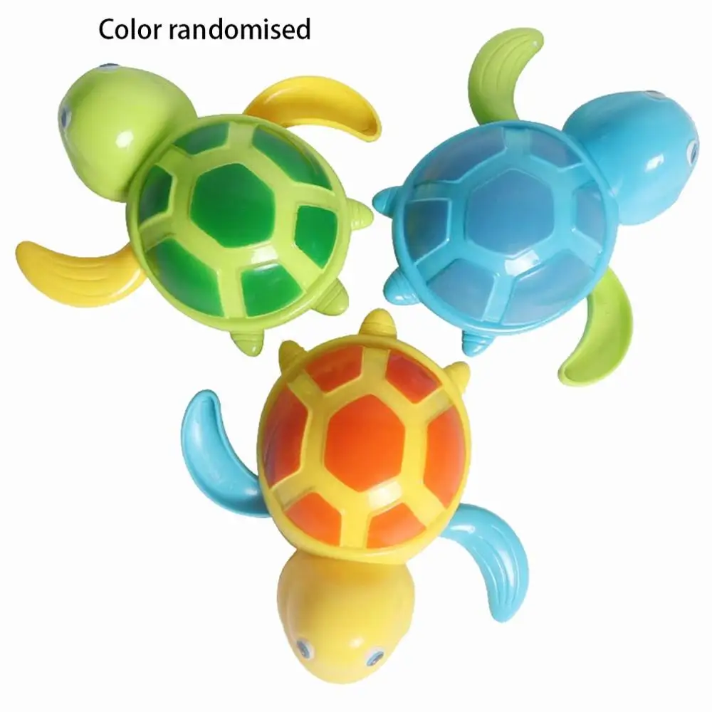 

Cute Cartoon Animal Tortoise Candy Color Plastic Baby Toys Wound-up Chain Clockwork Kids Beach BathToys Funny Toys For Children