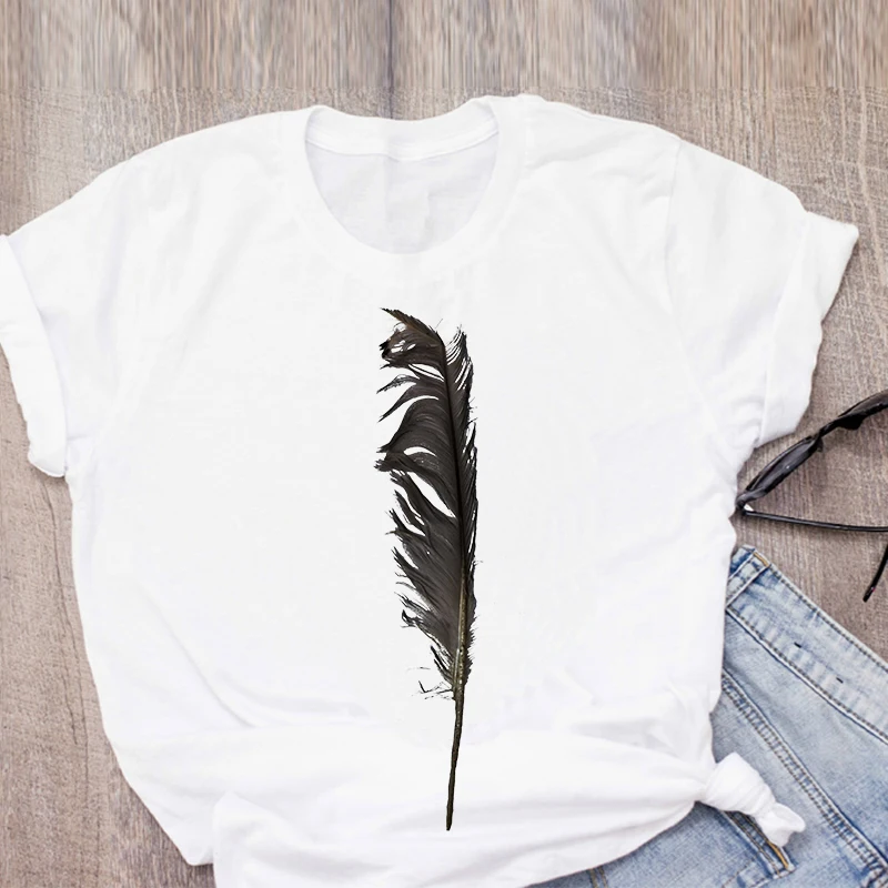 

T-shirt Veer Print Harajuku Korte Mouwen O-hals Vrouwen T-shirt Vogue Zomer Dames Tops Shirt camiseta