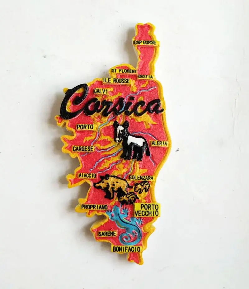 Ручная роспись Франция Корсика 3D холодильник сувениры-магниты холодильника